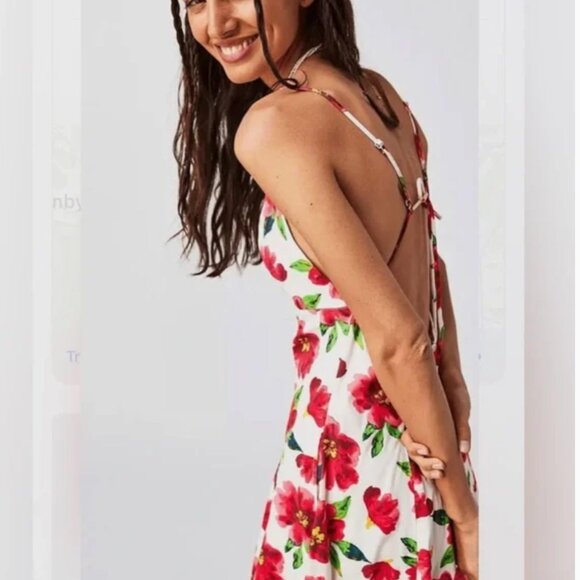 NWT Free People Finer Things Printed Midi Dress - XS - Picture 3 of 10